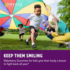 Product label for elderberry kids gummies