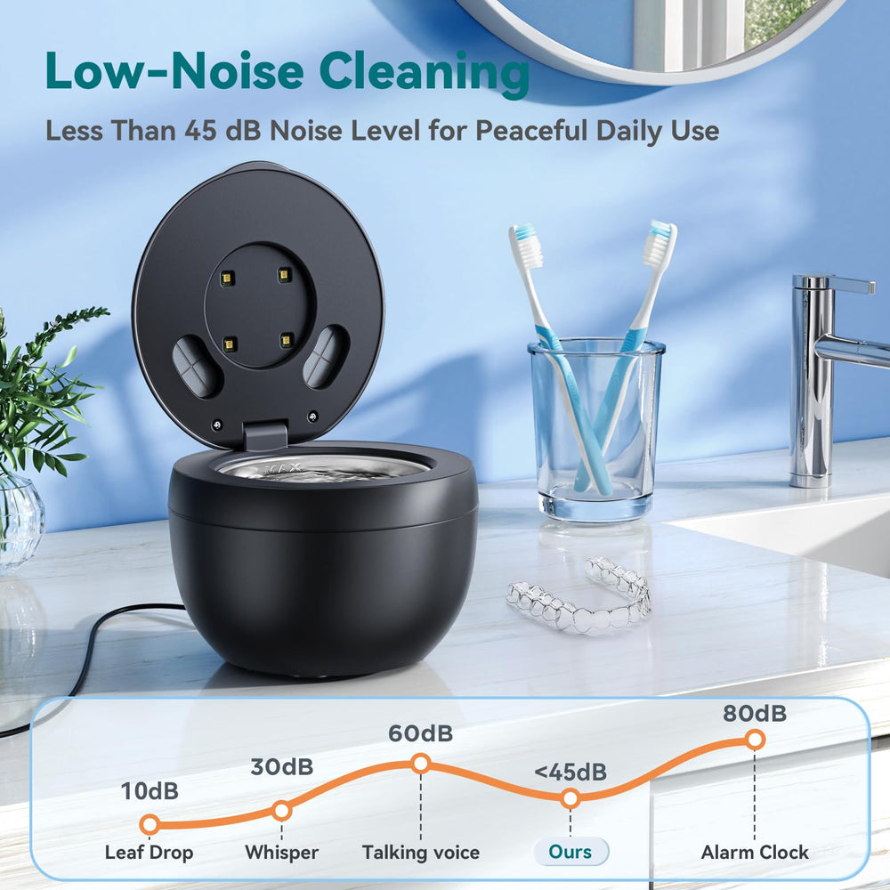 Product displayed on a bathroom counter in black finish