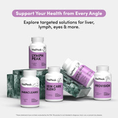 Vital Peak Matcha 1000 mg capsules on a display shelf