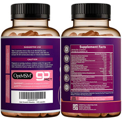 Front view of Rainbow Nutrients Hair Growth bottle