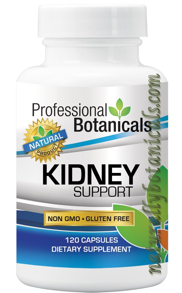 Bottle of Professional Botanicals Kidney Support capsules