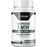 Hero shot of professional-strength L-Methyl Folate 15mg 5-MTHF capsules.