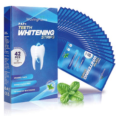Front of Professional Whitening Strips for Sensitive Teeth packaging