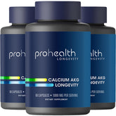 Front view of ProHealth Ca AKG supplement bottle