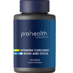 Bottle of ProHealth Optimized Curcumin Brain and Focus (60 capsules)
