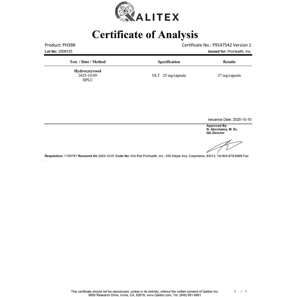 Product packaging and branding for ProHealth Hydroxytyrosol Extreme