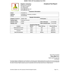 Nutrition facts and ingredients label for ProHealth