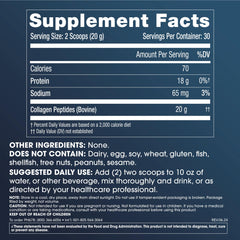 Unflavored collagen powder in a measuring scoop