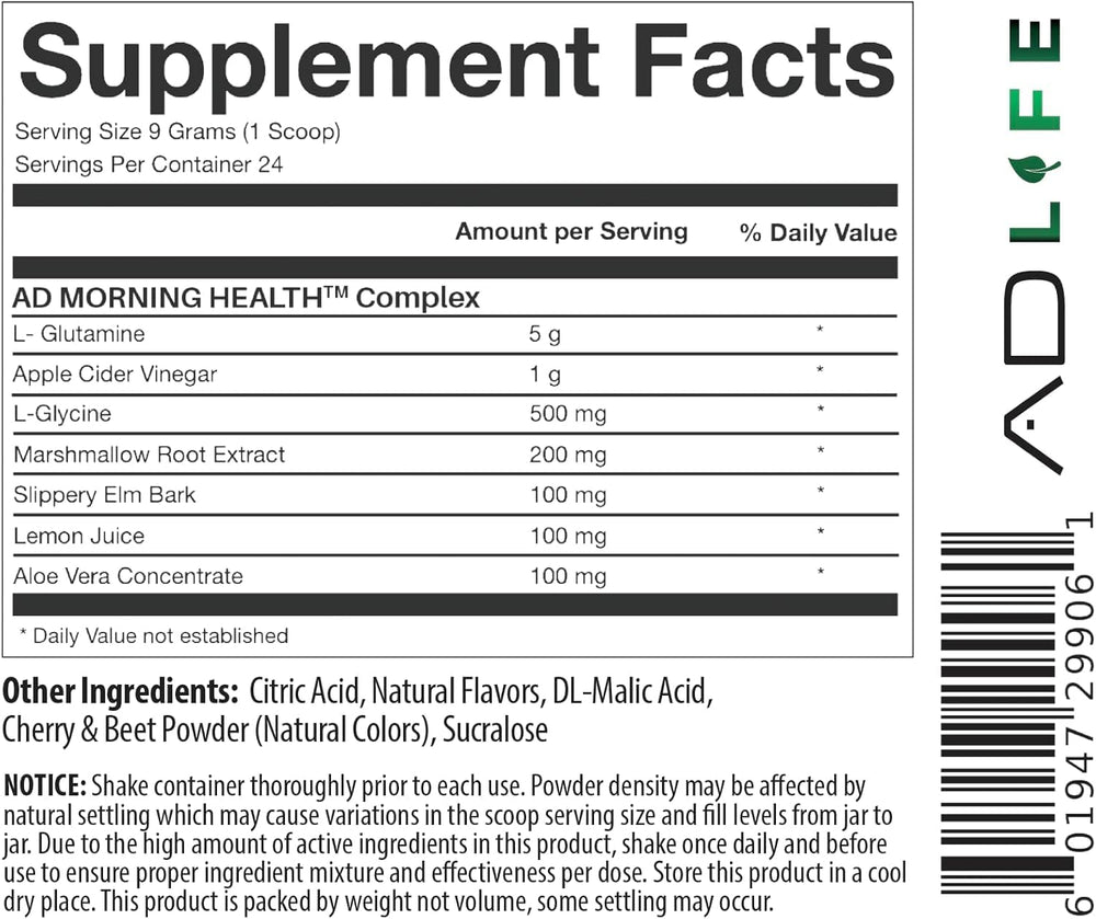 Project AD open tin with scoops visible illustrating serving size convenience