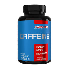 ProLab Caffeine Tablets bottle label – 100 count