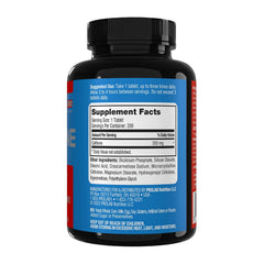 200-count bottle of ProLab Caffeine Tablets for pre-workout use