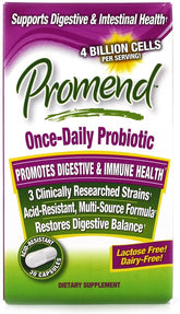 Front view of Promend Once-Daily Probiotic Capsules bottle