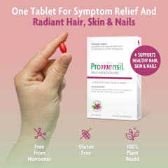 Product illustrating hot flashes and night sweats support