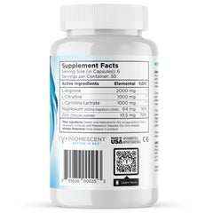 Ingredient highlights on label showing L-Arginine, L-Citrulline, L-Carnitine