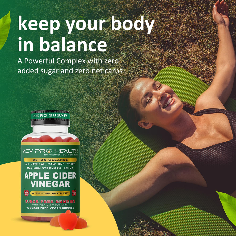 Promethean Wellness ACV Pro Gummies being poured into a hand for daily use.