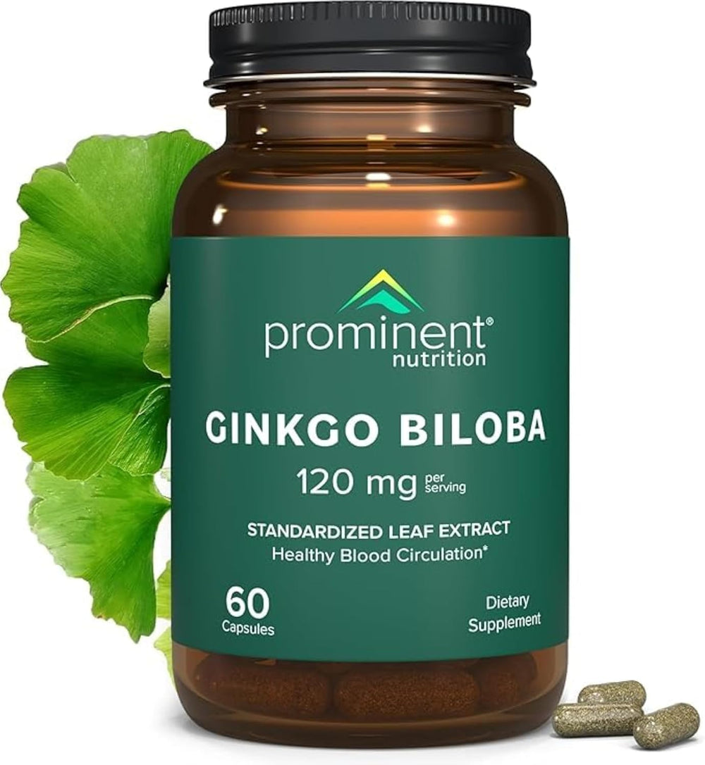 Front view of Prominent Nutrition Ginkgo Biloba 120mg bottle