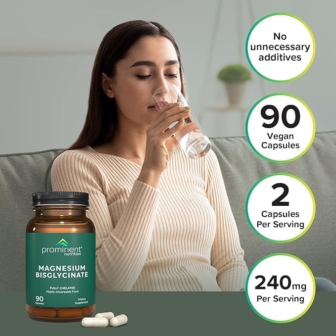 Supports muscle and bone strength with magnesium capsules