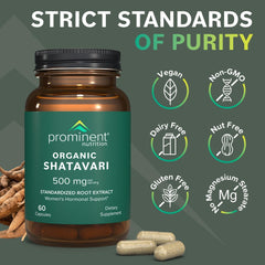 60-count Prominent Nutrition Shatavari capsules pack shot