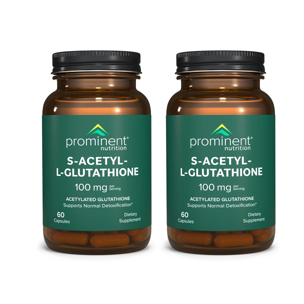 Front view of Prominent Nutrition S-Acetyl L-Glutathione 2-pack