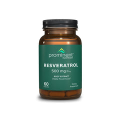 Prominent Nutrition Resveratrol bottle front view with label