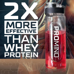 Promino Raspberry flavor back view with nutrition facts