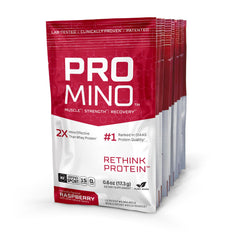 Promino Raspberry flavor front view with 10 servings