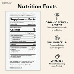 Nutritional facts panel close-up