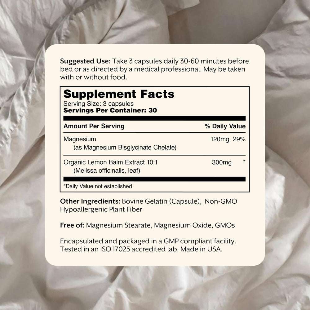 Close-up of magnesium bisglycinate supplement