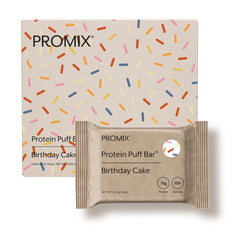 ProMix Protein Puff Bars Birthday Cake front packaging