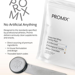 Promix Whey Powder Vanilla and Chocolate flavor pack images