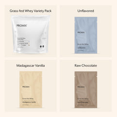 Promix Whey Variety Pack packaging display