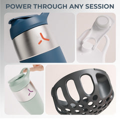 Promixx 32oz shaker-easy-to-clean design speeds post-workout cleanup.