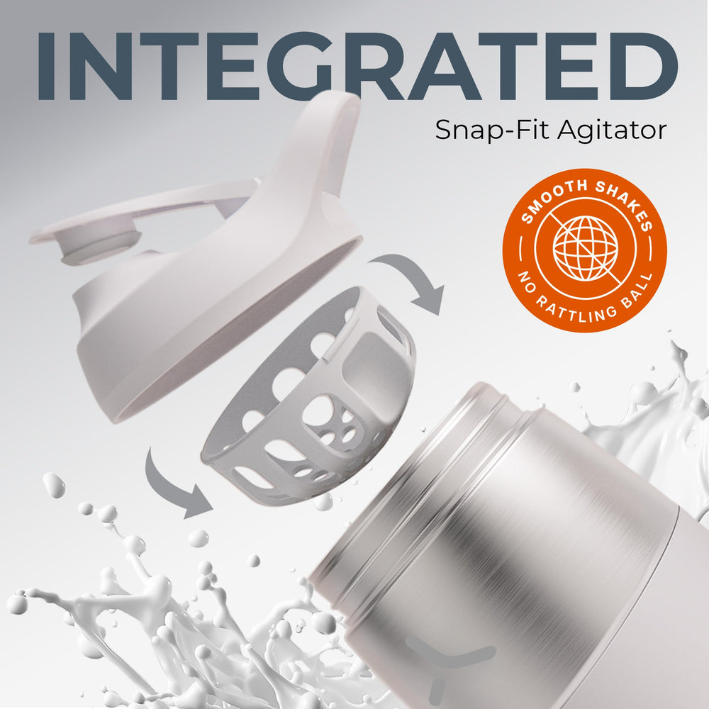 Promixx 32oz shaker leak-proof design prevents spills in gym bags and cars.