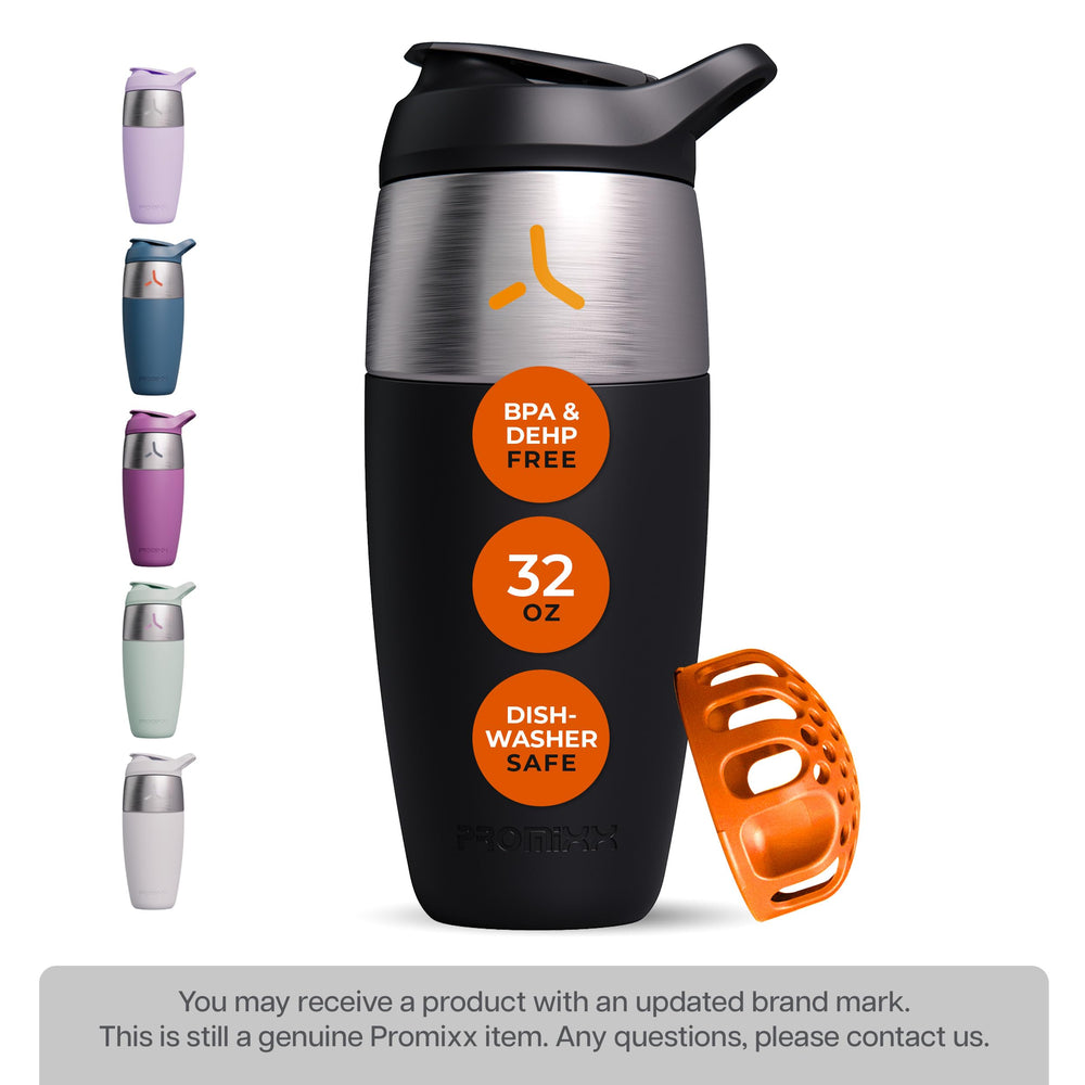 Promixx snap-fit agitator delivers smooth shakes with minimal clumps.