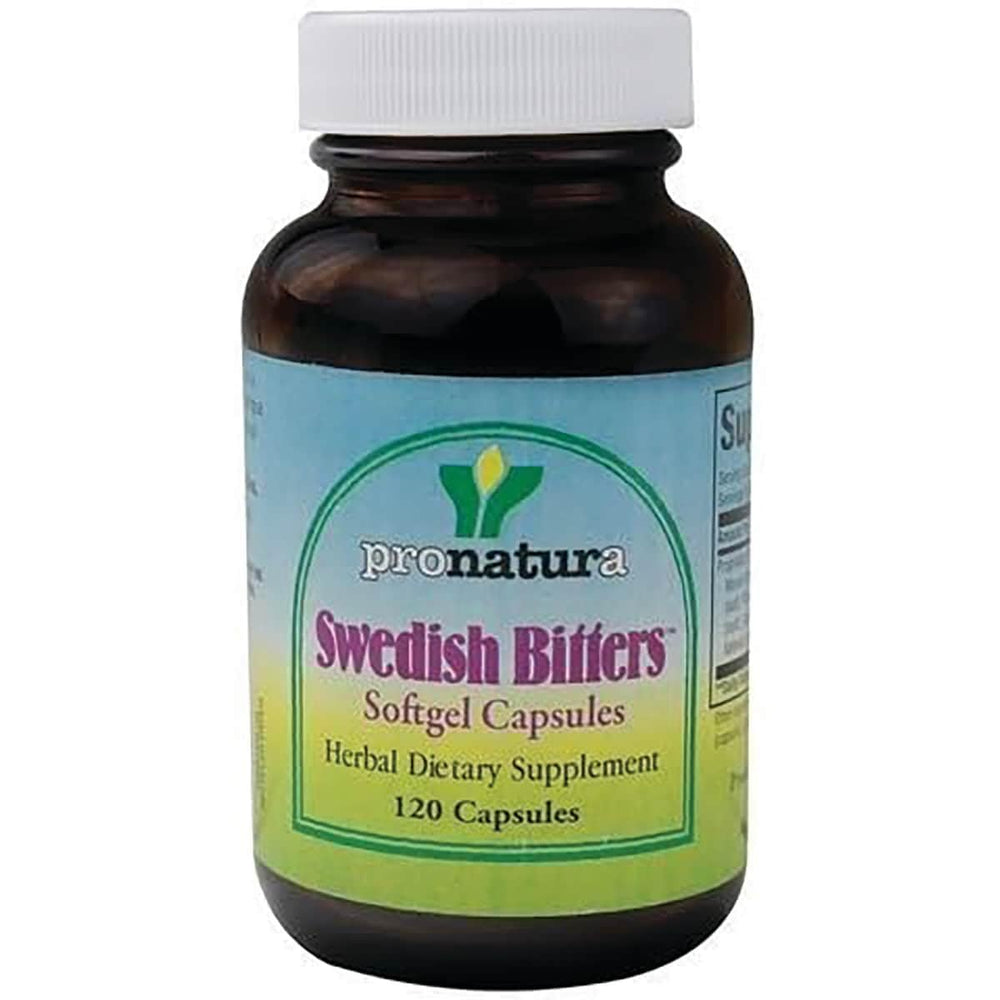 Bottle of Pronatura Swedish Bitters Capsules, 120 count