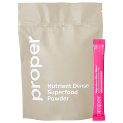 Front view of Proper The Pinks Digestion and Bloat Relief Drink Mix container