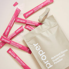 On-the-go sachet being mixed with water