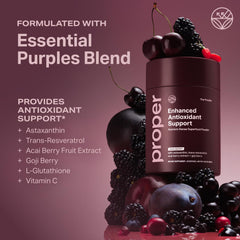 Close-up of purple berry powder texture