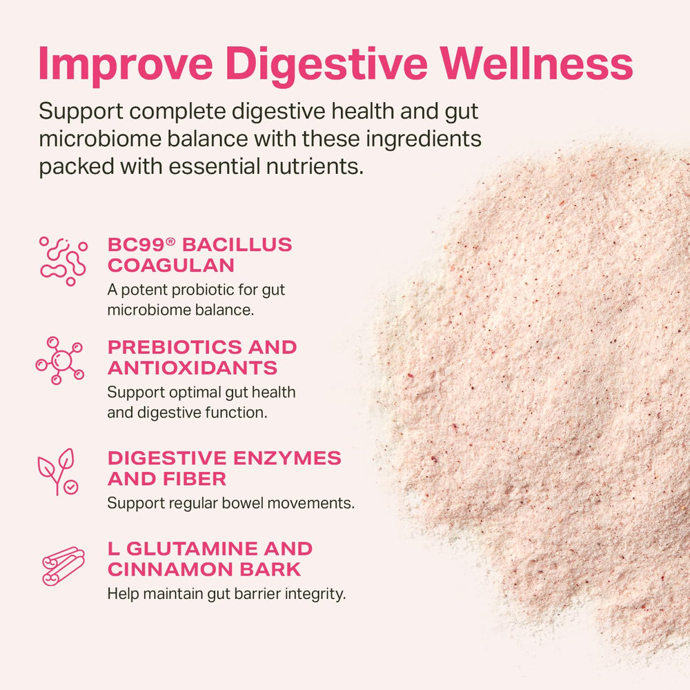 Beet root powder and digestive enzymes illustration