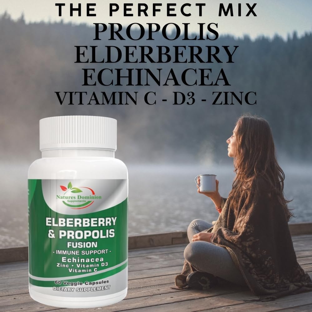 Echinacea leaves with immune vitamins arrangement
