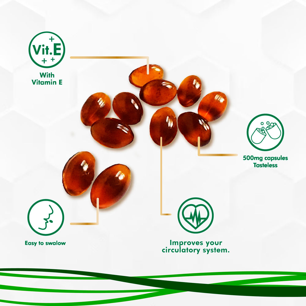 Side view of Propolis Health bottle