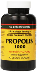 Propolis-Raw Unprocessed 1000mg bottle – YS Organic Bee Farms – 90 capsules