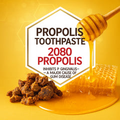 Bulk 150g x 3 Propolis Toothpaste packs on a shelf