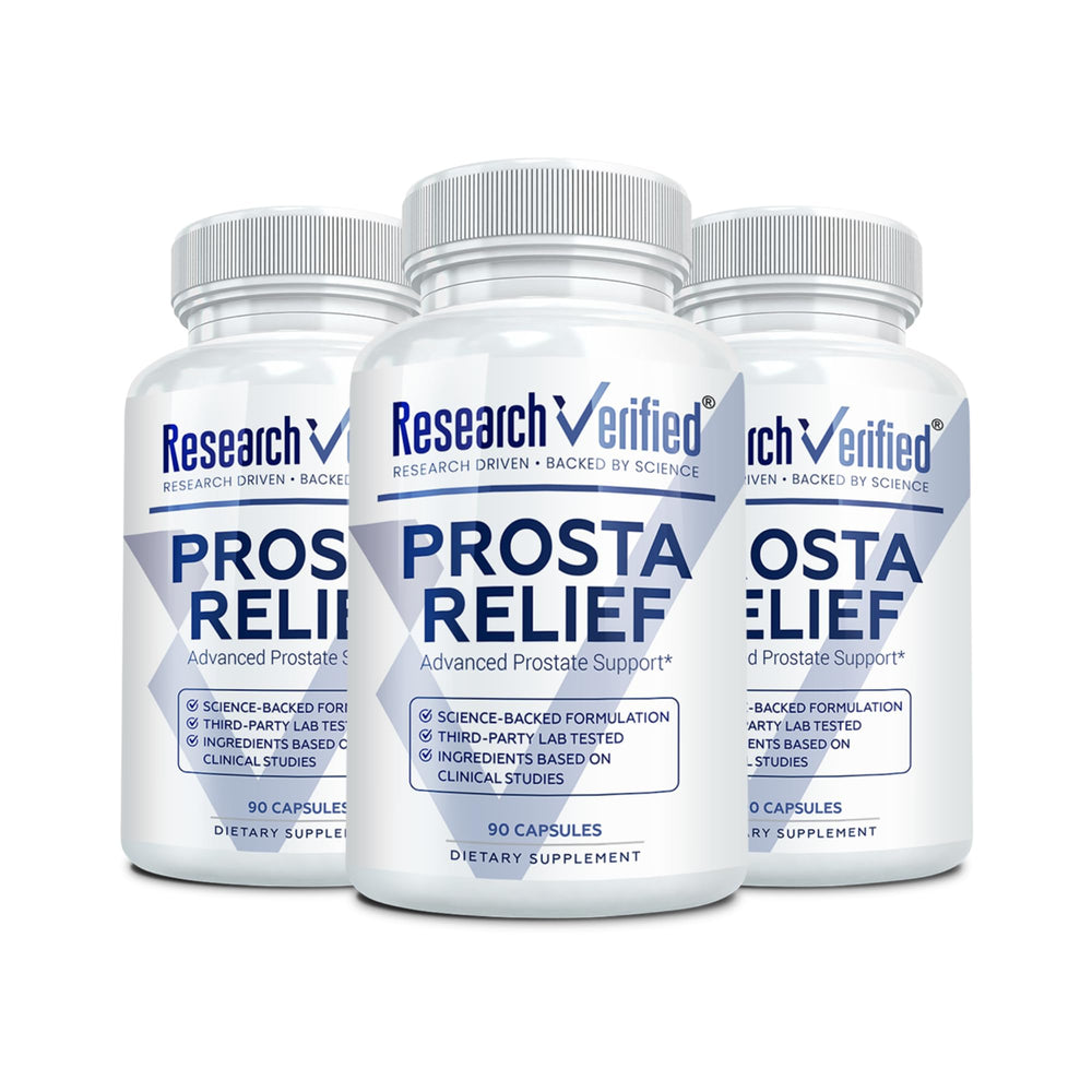 ProstaRelief bottle featuring Saw Palmetto and Bioperine