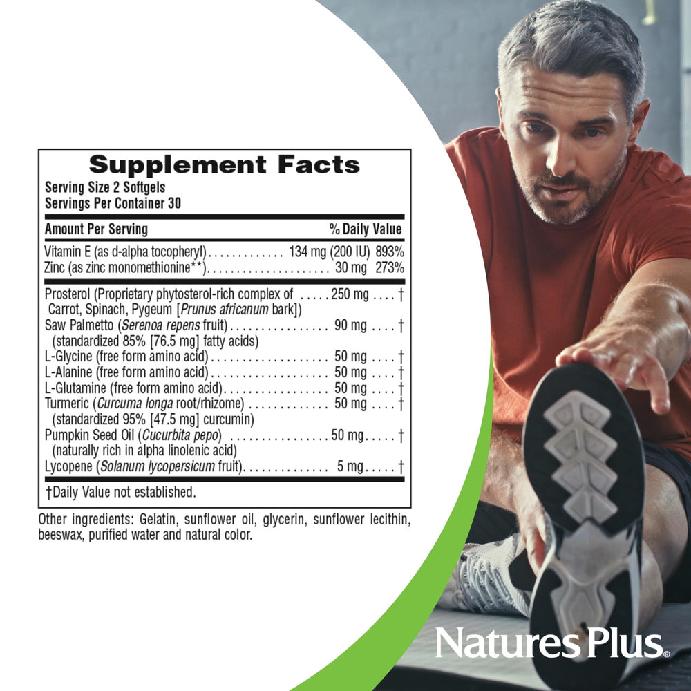 60 softgels bottle of ProstActin