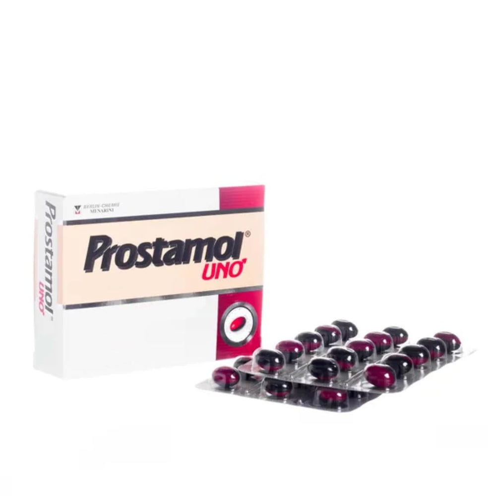 Prostamol Uno packaging and capsules