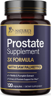 Bottle of Prostate Health Supplements for Men with 120 capsules