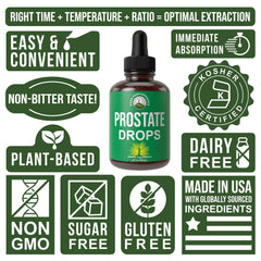 Bottle of Peak Performance prostate support drops with label