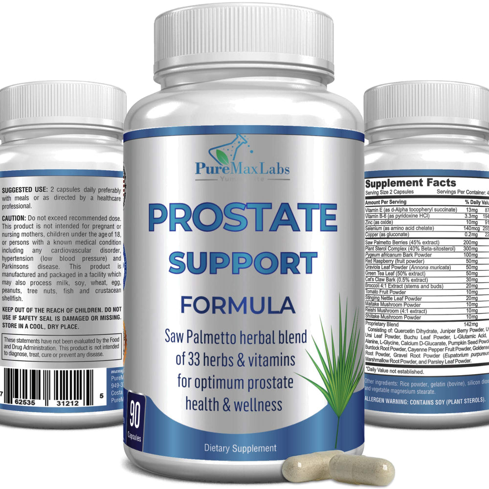 Prostate Support Formula 90 capsules label