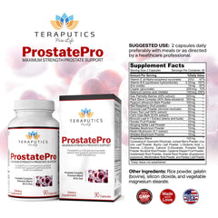 Close-up of ProstatePro bottle label
